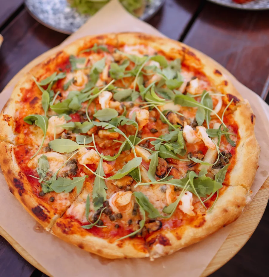 Pizza served at M.T. BELLY’S takeaway in Glenrothes